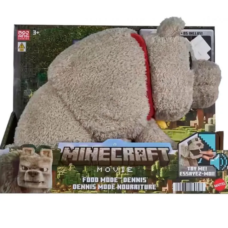 MATTEL Figuras Videojuegos|Primera Infancia Y Preescolar|Minecraft Dennis el Lobo Peluche Interactivo