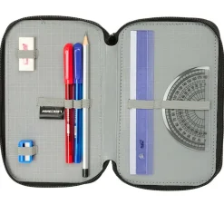 SAFTA Minecraft Estuche Triple- Escolar