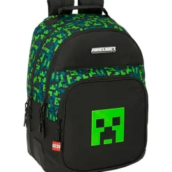 SAFTA Minecraft Mochila Doble Adaptable a Carro- Escolar