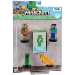 BIZAK Minecraft Pack 5 Figuras Surtido- Figuras Y Figuras De Acción