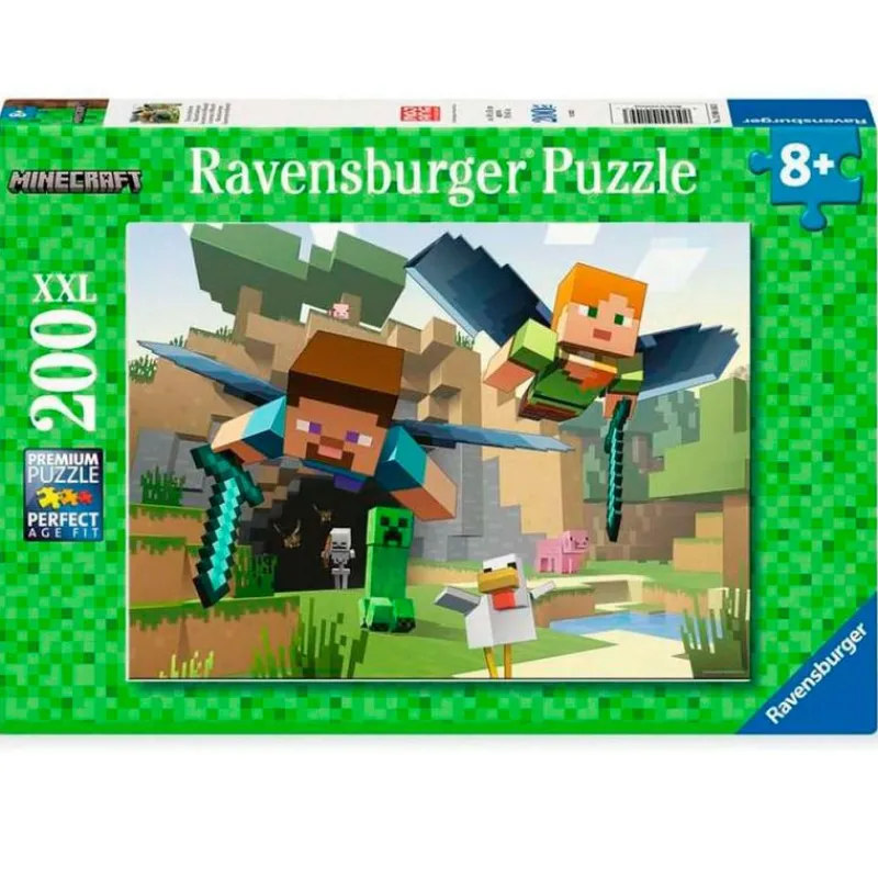 RAVENSBURGER Minecraft Puzzle 200 Piezas- Puzzles Y Construcciones