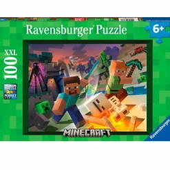 RAVENSBURGER Puzzles Y Construcciones|Minecraft Puzzle 100 Piezas XXL