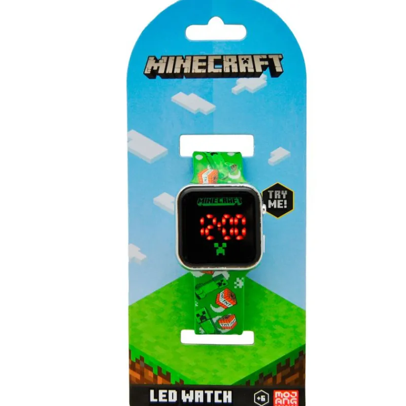 KIDS EUROSWAN Minecraft Reloj Digital LED- Electrónicos