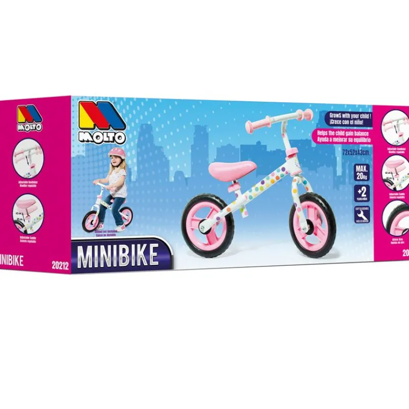MOLTO Minibike Bicicleta sin Pedales Rosa- Bicicletas, Correpasillos Y Triciclos