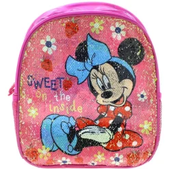 SELECCION DRIM Minnie Mouse Mochila Lentejuelas Reversible- Escolar