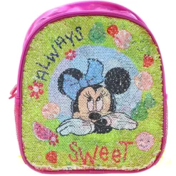 SELECCION DRIM Minnie Mouse Mochila Lentejuelas Reversible- Escolar