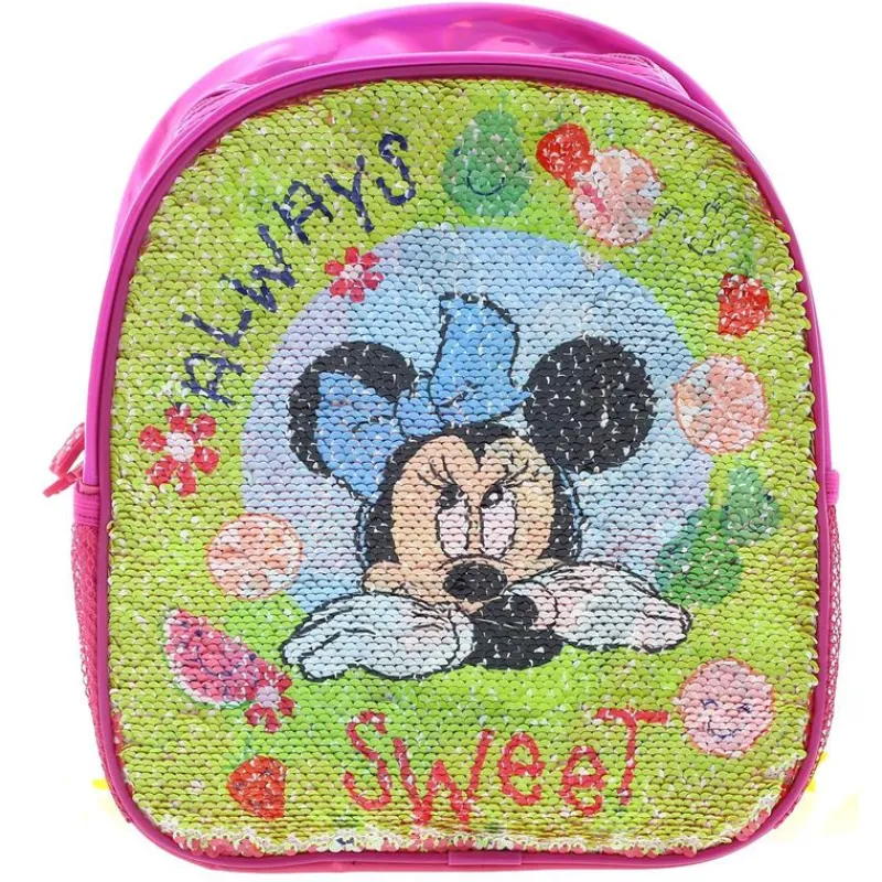 SELECCION DRIM Minnie Mouse Mochila Lentejuelas Reversible- Escolar