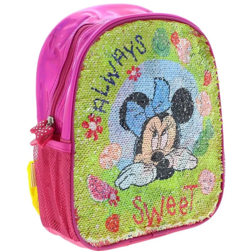SELECCION DRIM Minnie Mouse Mochila Lentejuelas Reversible- Escolar