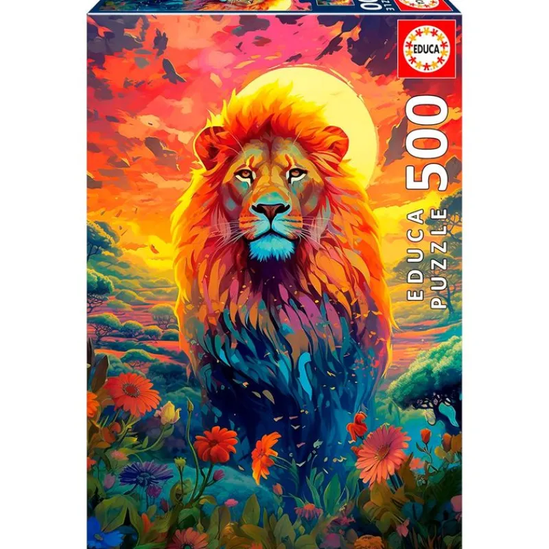 EDUCA Puzzles De 501 A 1000 Piezas|Puzzles Y Construcciones|Mirada León Puzzle 500 Piezas