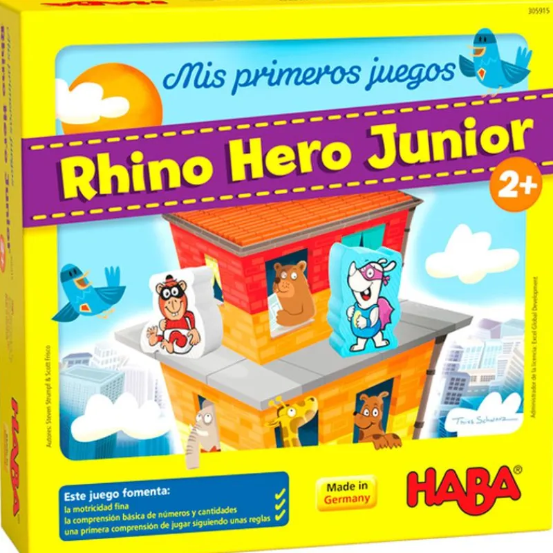 HABA Mis Primeros Juegos – Rhino Hero Junior- Juegos Y Juguetes Educativos|Amigos Y Familia
