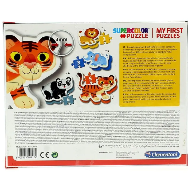 CLEMENTONI Puzzles Y Construcciones|Mis Primeros Puzzles Animalitos Salvajes