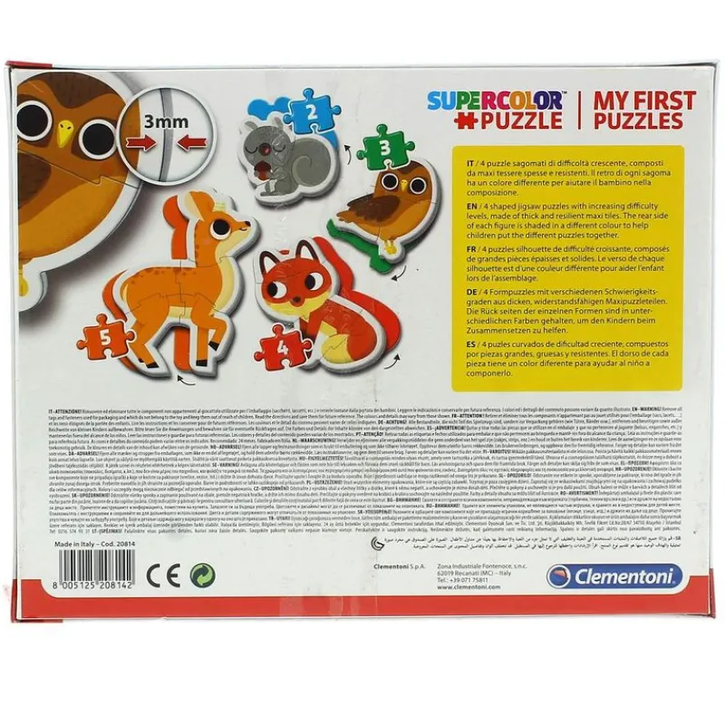 CLEMENTONI Mis Primeros Puzzles Animales del Bosque- Puzzles Y Construcciones