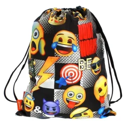 MONTICHELVO Mochila Saco Emoji Sticker- Escolar