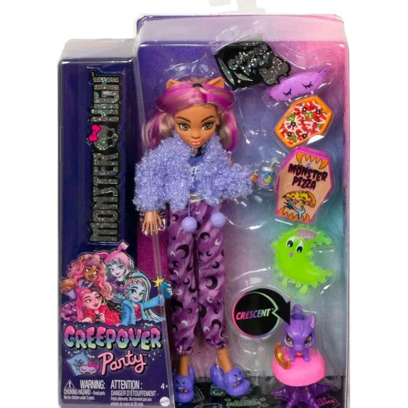 MATTEL Monster High Creepover Party Muñeca Clawdeen- Monster High Colección|Halloween