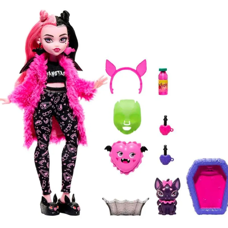 MATTEL Monster High Creepover Party Muñeca Draculaura- Monster High Colección|Halloween