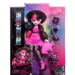 MATTEL Monster High Colección|Halloween|Monster High Muñeca Draculaura G3 Core Refresh