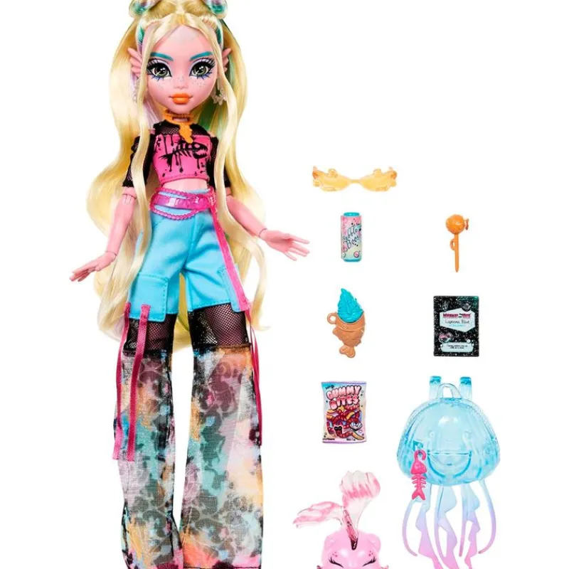 MATTEL Monster High Muñeca Lagoona Blue G3 Core Refresh- Monster High Colección|Halloween