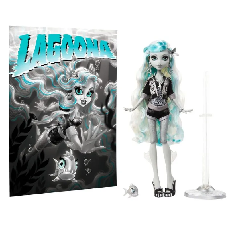 MATTEL Monster High Colección|Muñecas|Monster High Reel Drama Muñeca Lagoona