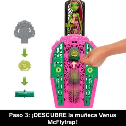 MATTEL Monster High Skulltimate Secrets Jardín Misterioso Venus McFlytrap- Monster High Colección|Halloween