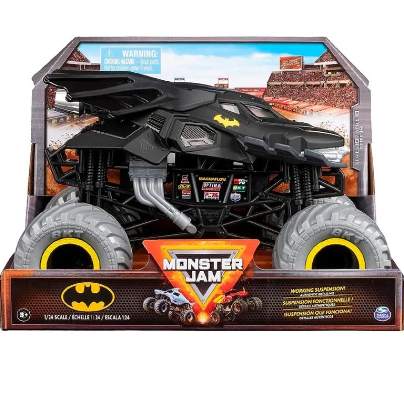 SPIN MASTER Vehículos, Trenes Y Parkings|Monster Jam Batman Vehículo Escala 1:24