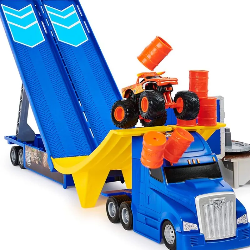 SPIN MASTER Monster Jam Camión Transportador- Vehículos, Trenes Y Parkings