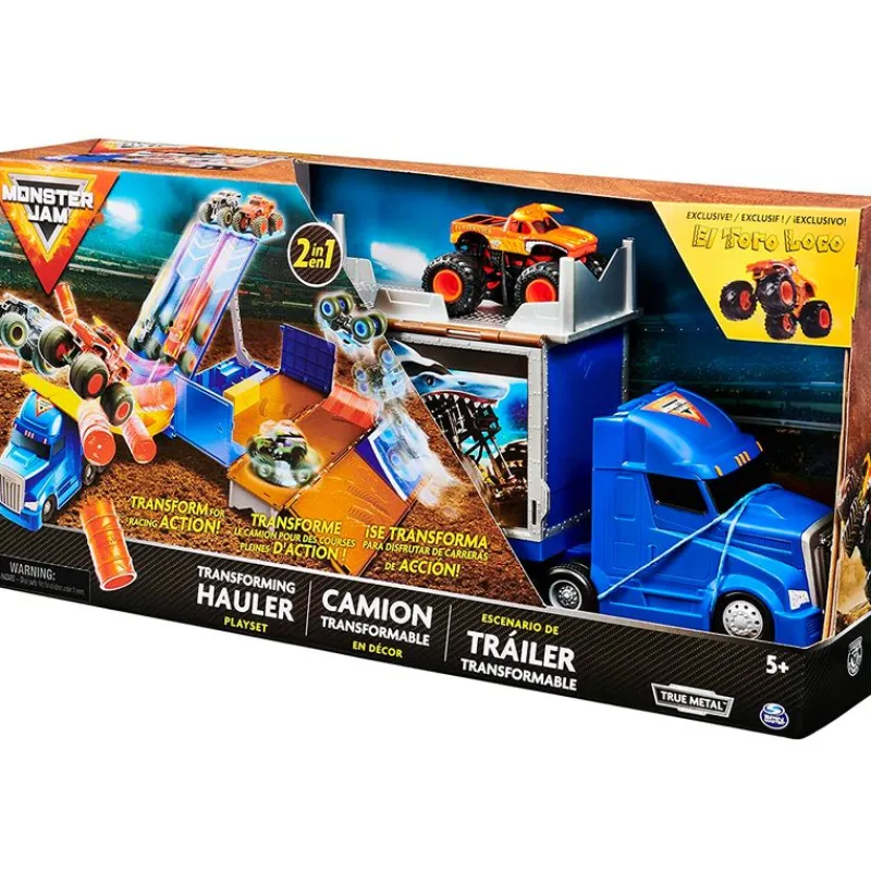 SPIN MASTER Monster Jam Camión Transportador- Vehículos, Trenes Y Parkings