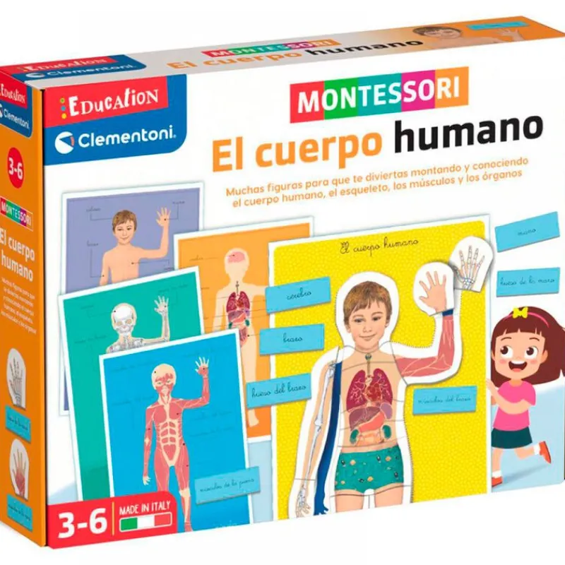 CLEMENTONI Juegos Y Juguetes Educativos|Montessori el Cuerpo Humano