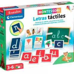 CLEMENTONI Juegos Y Juguetes Educativos|Montessori Pack Letras Táctiles
