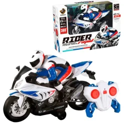 DRIM DISCOUNT Moto de Carreras Azul y Blanca R/C- Otros R/C