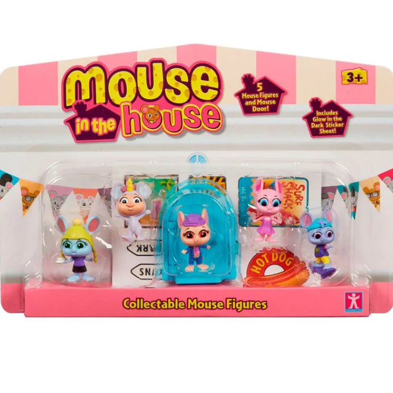 BANDAI Figuras Y Figuras De Acción|Mouse in the House Pack 5 Ratones Surtidos