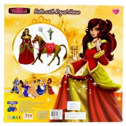 DRIM DISCOUNT Muñeca Princesa Belle con Caballo- Muñecas
