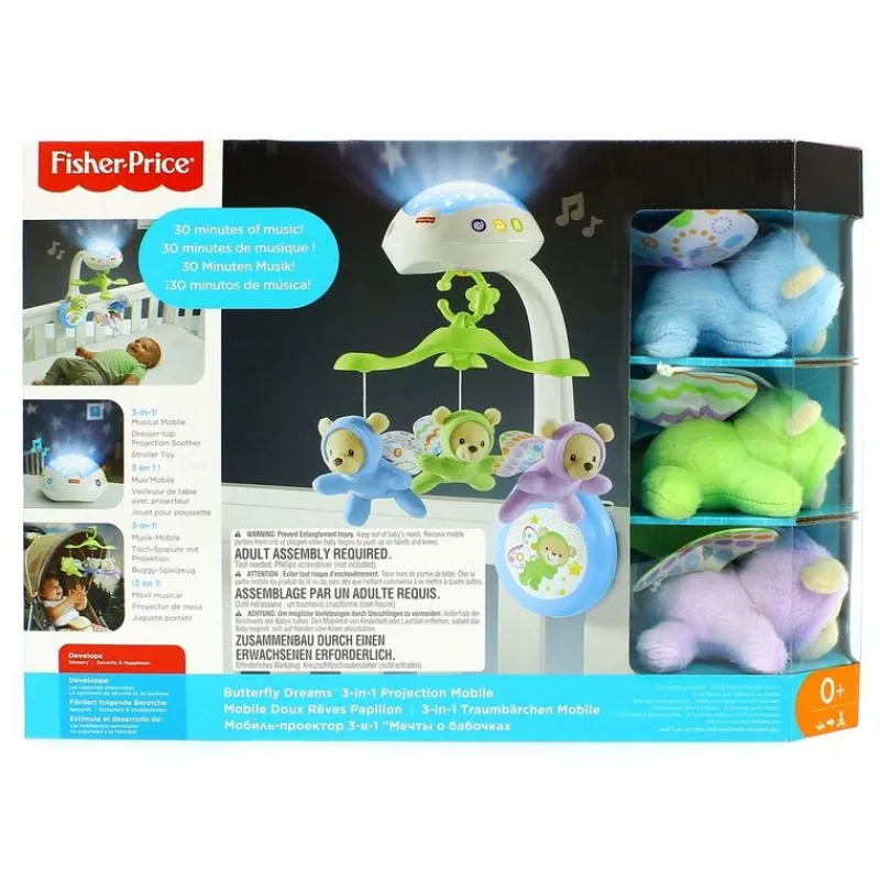 FISHER PRICE Móvil Ositos Voladores- Primera Infancia Y Preescolar