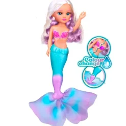 FAMOSA Nancy Magic Colour Mermaid Muñeca- Muñecas
