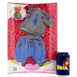 FAMOSA Nenuco Ropita Casual Trajecito Gris- Muñecas