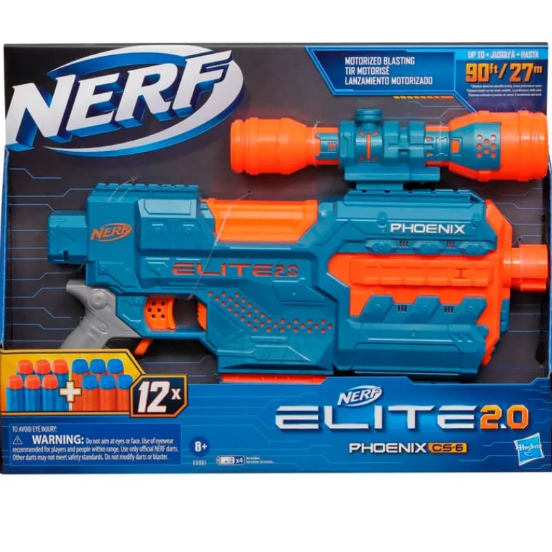 HASBRO Juegos Y Juguetes De Imitación|Nerf Elite 2.0 Phoenix CS-6 Lanzador Motorizado