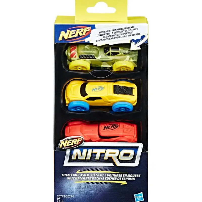 HASBRO Vehículos, Trenes Y Parkings|Nerf Nitro 3 Coches Espuma Surtidos