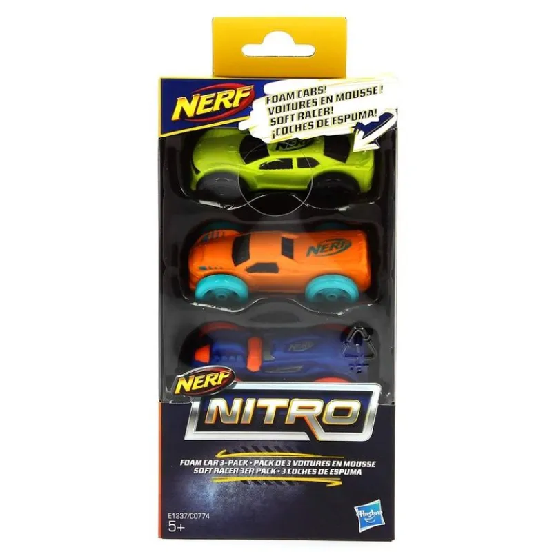 HASBRO Vehículos, Trenes Y Parkings|Nerf Nitro 3 Coches Espuma Surtidos