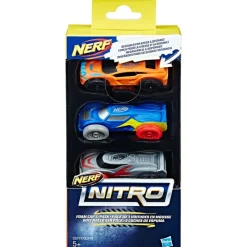 HASBRO Vehículos, Trenes Y Parkings|Nerf Nitro 3 Coches Espuma Surtidos