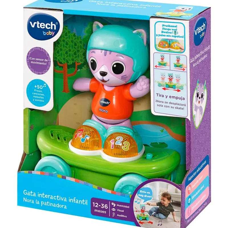 VTECH Primera Infancia Y Preescolar|Nora la Patinadora Gatita Interactiva