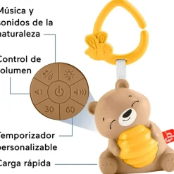 FISHER PRICE Regalos De Nacimiento|Primera Infancia Y Preescolar|Oso Máquina de Sonidos Relajantes