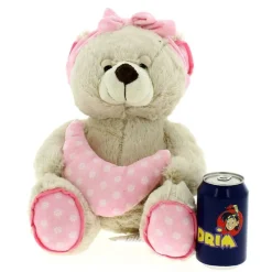 SELECCION DRIM Oso Peluche Rosa con Luna 30cm- Primera Infancia Y Preescolar