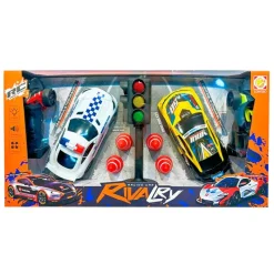DRIM DISCOUNT Vehículos, Trenes Y Parkings|Pack 2 Coches R/C Escala 1:22 con Semáforo