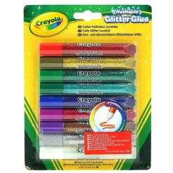 CRAYOLA Manualidades|Pack 9 Pegamentos Purpurina Lavables