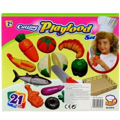 DRIM DISCOUNT Pack de Comida para Cortar 21 Piezas- Juegos Y Juguetes De Imitación