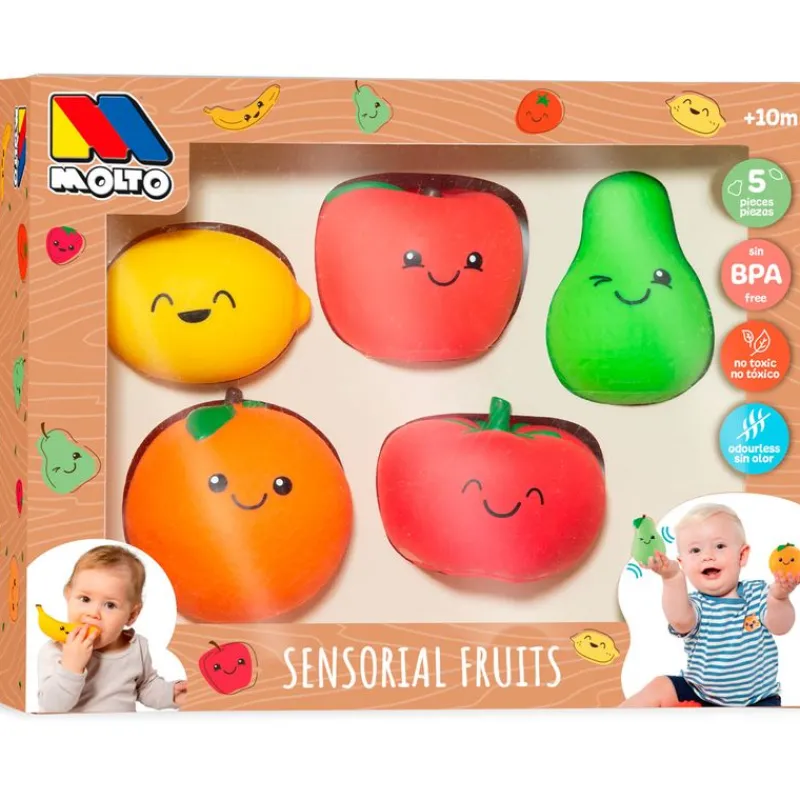 MOLTO Pack Frutas Sensoriales 5 Piezas- Juegos Y Juguetes De Imitación