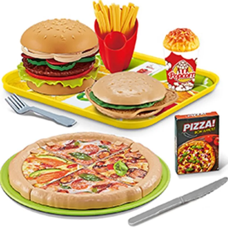 DRIM DISCOUNT Pack Infantil Pizza + Hamburguesas- Juegos Y Juguetes De Imitación