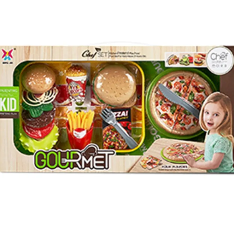 DRIM DISCOUNT Pack Infantil Pizza + Hamburguesas- Juegos Y Juguetes De Imitación