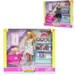 DRIM DISCOUNT Muñecas|Pack Muñeca con Niña en el Supermercado Surtido