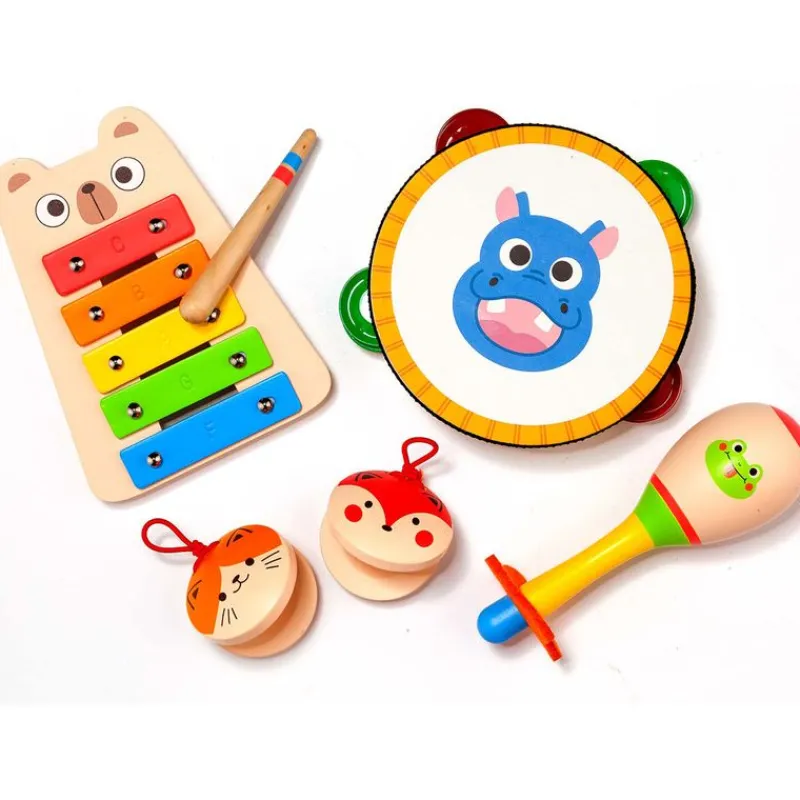 MOLTO Juegos De Madera|Instrumentos Musicales|Pack Musical Madera
