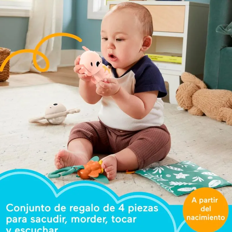 FISHER PRICE Regalos De Nacimiento|Primera Infancia Y Preescolar|Pack Regalo Muchos Sentidos